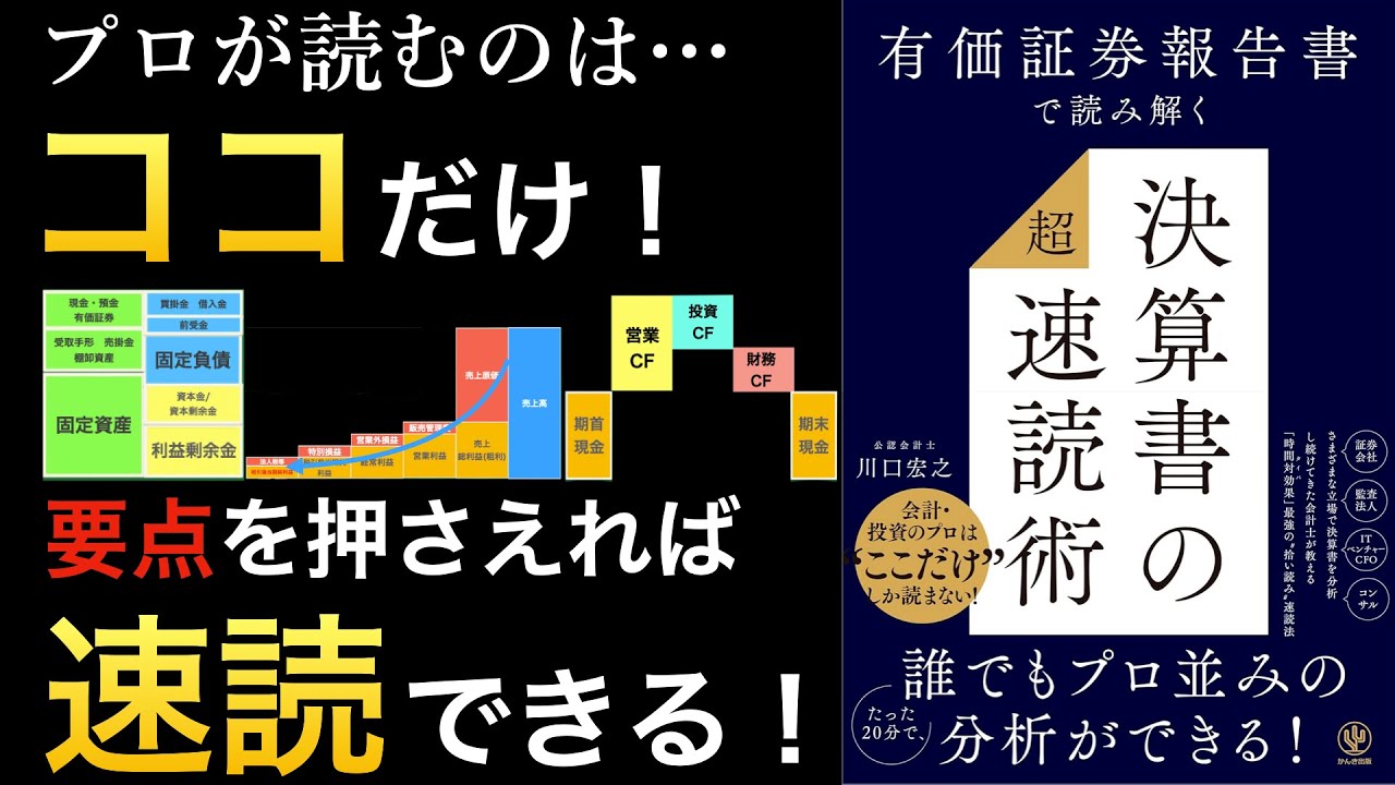 【速読】決算書の要点を押さえて数字に強いビジネスマンへ!上場企業管理職、投資家、就活生、必見の決算書速読術とは