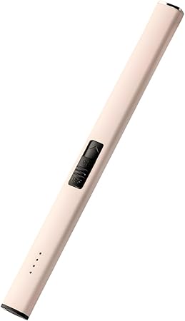 InfiniGlow 電子ライター 火が出ない 充電式 キャンドルライター USB-TypeC プラズマライター キャンドル 線香 ローソク (ピンク)