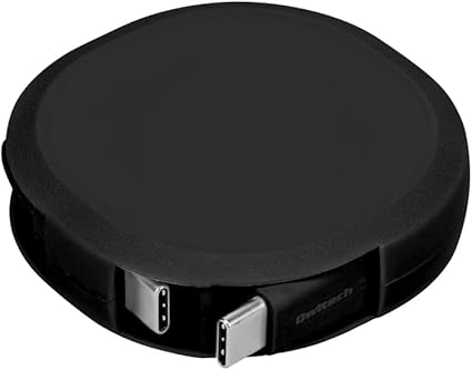 オウルテック 片引き巻取り式 USB Type-C to Cケーブル 90cm ブラック OWL-CBKRPCC90-BK