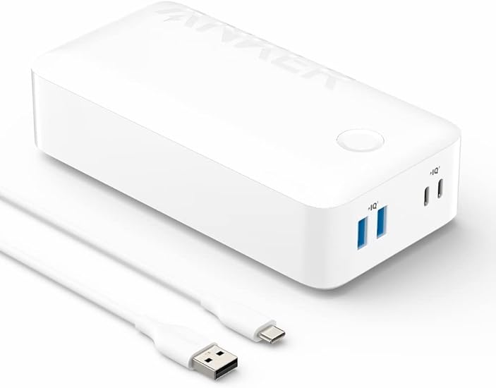 Anker 347 Power Bank (PowerCore 40000) (モバイルバッテリー 30W 40000mAh 大容量) 【PSE技術基準適合/PowerIQ 3.0 (Gen2) 搭載/USB PD対応】MacBook iPhone 16 / 15 / 14 / 13 Android その他各種機器対応 (ホワイト)