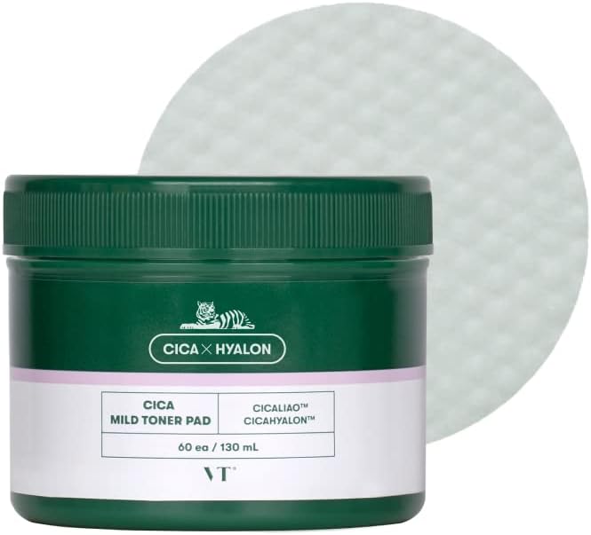 VTCOSMETICS(ブイティコスメテックス) シカマイルドトナーパッド 2種 60枚 保湿 敏感肌 乾燥肌 スキンケア 角質ケア 毛穴ケア 拭き取り化粧水 (CICA マイルドトナーパッド(60枚入り))