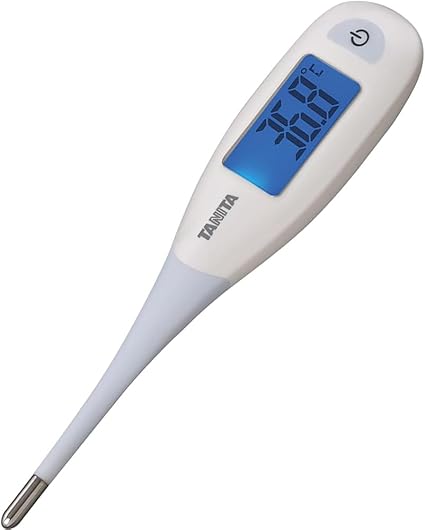 タニタ(Tanita) 体温計 脇式体温計 BT-470 ブルー 測定部の水洗いOK 予測式 先が曲がる バックライト付き 大画面