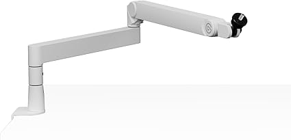 Elgato Wave Mic Arm Pro White - 360°回転するロープロファイル型のガススプリングマイクアーム、Elgatoマイク/Shure SM7B/HyperX QuadCast/Rode/Blue Yetiなどに対応 - 収録/ポッドキャスト/配信用