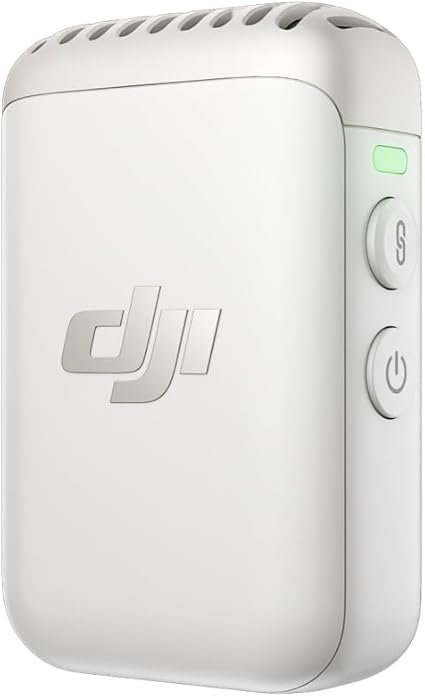 DJI Mic 2 トランスミッター（パールホワイト） ワイヤレスマイク スマートノイズキャンセリング付き 14時間内部収録 バッテリー駆動 最大6時間 マグネット着脱式 Bluetoothマイク YouTube Vlog