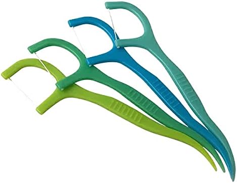 オカムラ デンタルフロス Farbe Flosser ファルベフロッサー ブルー 1袋 100本入
