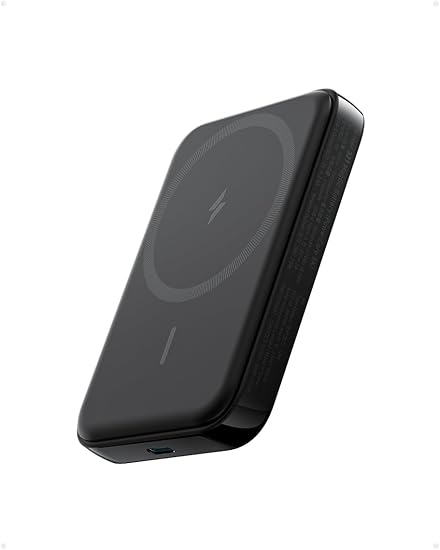 Anker 321 MagGo Battery (PowerCore 5000) (マグネット式ワイヤレス充電対応 5000mAh コンパクト モバイルバッテリー)【マグネット式/ワイヤレス出力 (7.5W) / USB-Cポート入出力/PSE技術基準適合】iPhone 16 / 15 / 14 / 13 シリーズ専用 (ブラック)