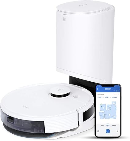 【自動ゴミ収集】ECOVACS(エコバックス）DEEBOT N8+ ロボット掃除機 マッピング 水拭き対応 強力吸引 お掃除ロボット 薄型 静音設計 自動充電 落下防止 Wi-Fi Alexa対応 床 畳 カーペット対応 Amazon.co.jp限定