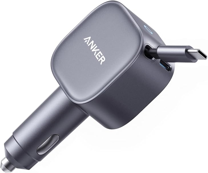 Anker Nano Car Charger (75W, 巻取り式 USB-Cケーブル) iPhone Galaxy Android スマートフォン ノートPC iPad 各種 その他機器対応
