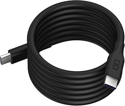 CIO 柔らかいスパイラルシリコンケーブル CtoC (Type-C/USB-C) 急速充電 磁石 マグネット吸着 充電ケーブル PD 240W データ転送 480Mbps 形状記憶 絡まりにくい (1m, 01：ブラック)