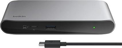 Belkin [Apple公認] 5-in-1 Thunderbolt 4ドッキングステーション 40Gbpsデータ転送 96W PD対応 デュアル4K/60Hz シングル8K/30Hz 150W電源ユニット&TB4ケーブル(0.8m)付属 INC013qcSGY