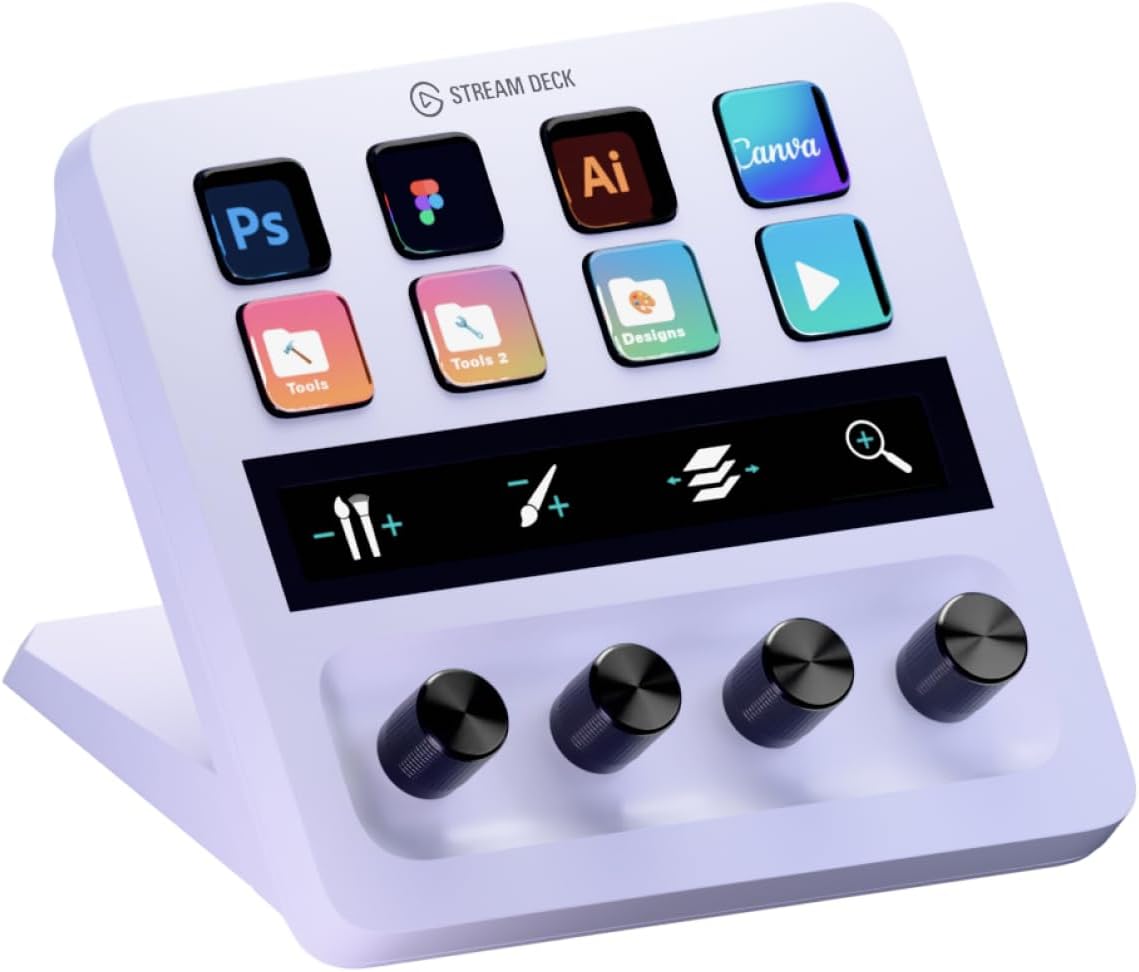 【Amazon.co.jp限定】Elgato Stream Deck + White, オーディオミキサー, コンテンツクリエイターのためのライブ制作とスタジオコントローラー, ストリーミング, 配信, ゲーミング, Mac/PC対応