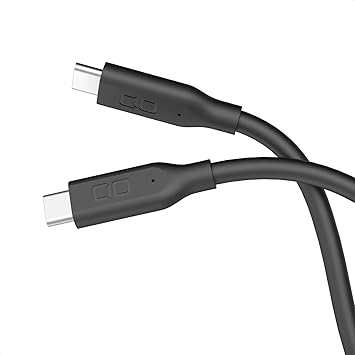 CIO シリコンケーブル Type-C ケーブル 240W 急速充電 絡まない PD USB-C 1m ブラック 高速データ転送 20Gbps 4K 映像出力 USB4.0 Gen2 PD EPR MacBook Pro iPad mini Galaxy Xperia Switch