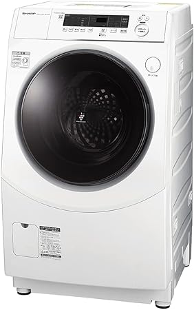 シャープ ドラム式 洗濯乾燥機 洗濯10kg/乾燥5kg ES-H10G-WL ヒートセンサー乾燥 幅64cm 左開き(ヒンジ左) ホワイト 低騒音(洗濯 26dB/脱水 37dB)