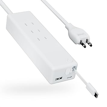 CIO Mate Tap 002 USB 延長電源タップ 3口【飛び出すUSBケーブル 】 type-C 2ポート type-A 1ポート 20W iPhone 15 16 急速充電 Android スマートフォン タブレット 延長コード 1.5m スイングプラグ (ナチュラルホワイト)