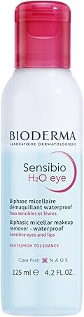 【正規品】ビオデルマ (Bioderma) サンシビオ エイチツーオー アイ 125mL 敏感肌用 ポイントメイク用クレンジング（ウォータープルーフメイク対応 無香料 無着色 エチルアルコール無添加）