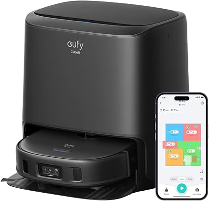 Anker Eufy Clean (ユーフィクリーン) X9 Pro with Auto-Clean Station (ロボット掃除機) 【加圧式デュアル回転モップ搭載/モップの自動洗浄・乾燥機能付き/モップリフト/水拭き両用/AIマッピング 掃除経路確認/AIカメラ搭載 障害物回避/アプリ操作/落下・衝突防止/チャイルドロック / 最大24ヶ月保証】