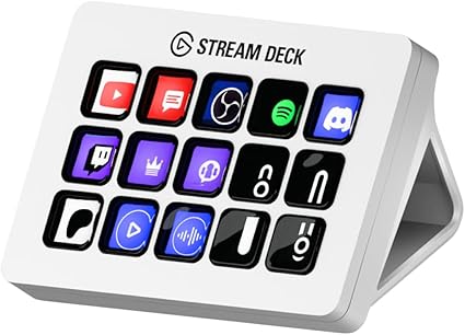 Elgato Stream Deck MK.2 White エルガトストリームデック MK.2【15キー配列】ライブコンテンツ作成用のコントローラー 配信者向けデバイス OBS/Twitch/YouTube連携 Mac/PC対応