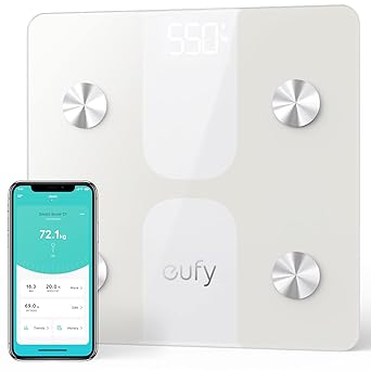 Anker Eufy (ユーフィ) Smart Scale C1（体重体組成計）【アプリ対応 / Fitbit連携 / 体脂肪率 / BMI / 基礎代謝量 / 水分量 / 体脂肪量 / 骨量 / 内臓脂肪】