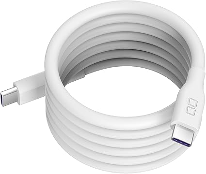 CIO 柔らかいスパイラルシリコンケーブル CtoC (Type-C/USB-C) 急速充電 磁石 マグネット吸着 充電ケーブル PD 240W データ転送 480Mbps 形状記憶 絡まりにくい (1m, 02：ホワイト)