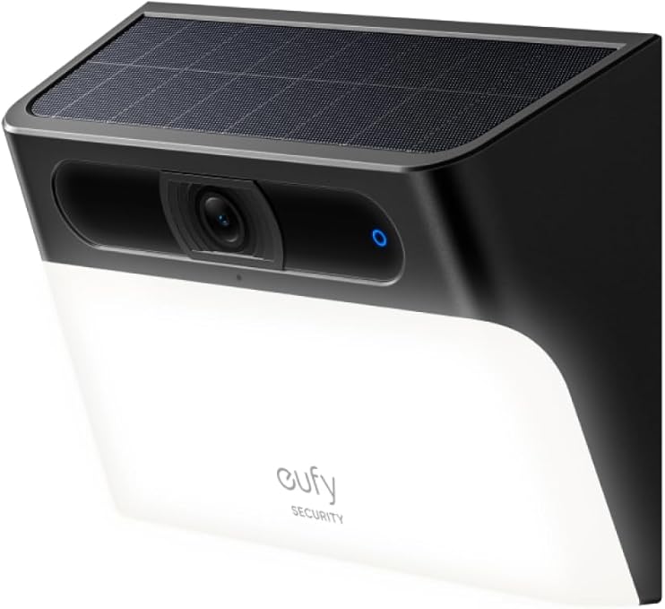 Anker Eufy Solar Wall Light Cam S120 (ライト付き屋外防犯カメラ）【ソーラーセキュリティカメラ/ワイヤレス対応 / 2K / 連続給電可能/自動点灯/AI動作検知 / IP65防塵防水 / スポットライト/追加料金不要】