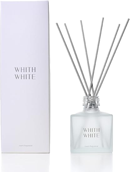 フィスホワイト ルームフレグランス 200ml 約2.5ヶ月分 リードディフューザー 芳香剤 リードディフューザースティック付き サボン (Beautiful in White)