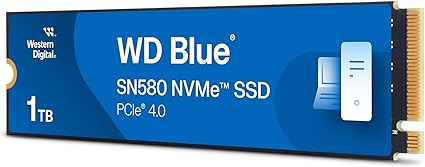 Western Digital ウエスタンデジタル 内蔵SSD 1TB WD Blue SN580 (読取り最大 4,150MB/秒) M.2-2280 NVMe WDS100T3B0E-EC 【国内正規代理店品】