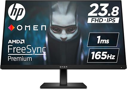 HP ゲーミングモニター OMEN 24 23.8インチ フルHD 165Hz 1ms IPSパネル 非光沢 HDMI 2.0 DisplayPort 1.4 PC/PS4/Switch向きピボット・高さ・角度調整 ブルーライトカット (型番：780F0AA-AAAA)