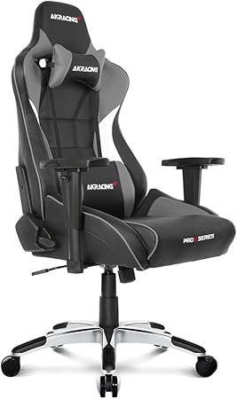 AKRacing ゲーミングチェア デスクチェア 勉強椅子 学習椅子 グレー 灰 Pro-X V2 高耐久PUレザー 180度リクライニング 在宅 リモート 5年保証