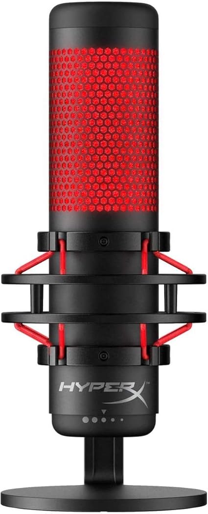HyperX QuadCast スタンドアロンマイク ストリーマー/コンテンツクリエーター/ゲーマー向け/PC,PS4使用可能 2年保証 HX-MICQC-BK ( 4P5P6AA )