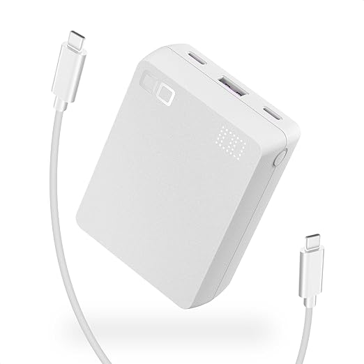 CIO モバイルバッテリー 大容量 20000mAh [世界最小級] PD 30W 小型 軽量 急速充電 3ポート パススルー iPhone 15 / 16 /Android/Macbook/Windows ノートPC SMARTCOBY TRIO 35W 2C1A (ホワイト)