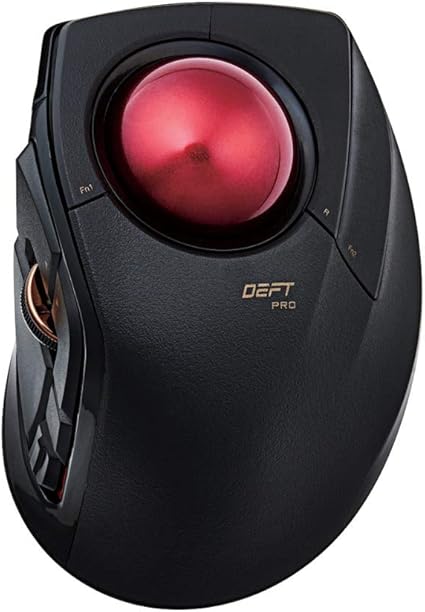 エレコム トラックボールマウス/人差指/8ボタン/有線/無線/Bluetooth/ブラック