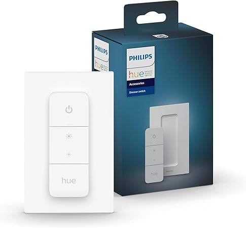 フィリップスヒュー(Philips Hue) スマートリモコン ディマースイッチ - スマート照明 スマートスイッチ ワイヤレス リモコン ボタン 遠隔操作 スマートホーム スマート家電 スマート電球 調光 調色 照明 コントロール