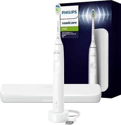 フィリップス 電動歯ブラシ ソニッケアー 3100シリーズ (軽量) HX3673/33 ホワイト 【Amazon.co.jp限定・2024年モデル】
