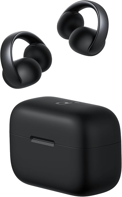 Anker Soundcore AeroClip（Bluetooth 5.4）【オープンイヤー型ワイヤレスイヤホン/イヤーカフ/ IPX4防水規格/ 最大32時間再生 / マルチポイント接続】ミッドナイトブラック