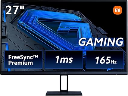 Xiaomi ゲーミングモニター G27i モニター ディスプレイ 27インチ 165Hz 1ms FreeSync Premium/Fast IPS/DisplayPort 角度調節 ブルーライト VESAマウント対応