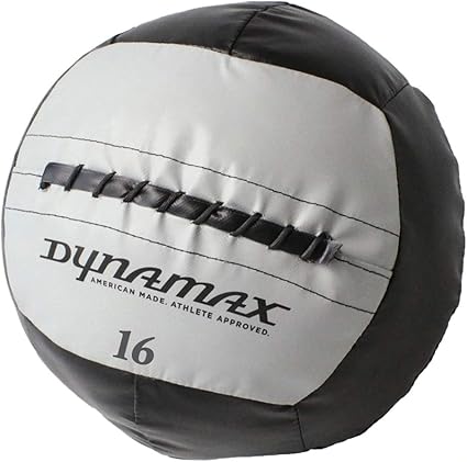 Dynamax 16ポンド 直径14インチ エクササイズ ウェイト トレーニング フィットネス メディシンボール ホームジム コアトーニングワークアウト用 グレーとブラック