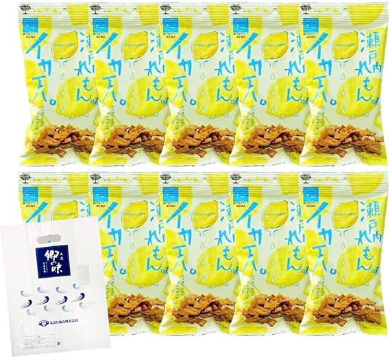 【まるか食品公式】メーカーオリジナル袋付き！ 瀬戸内れもん 味 イカ天 27g 10入 おつまみ 人気 詰め合わせ お菓子 イカ天 イカフライ イカ いか (10個入り) オリジナル袋つき