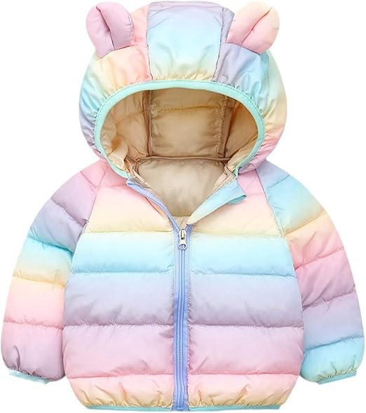 [QOOLYㅤ] 子供服 ダウンコート ダウンジャケット キッズジャケット 冬服 防寒 コート フード付き 厚手 ガールズ キッズ 幼児 アウター かわいい 子供服 ブルゾン 女の子 アウター
