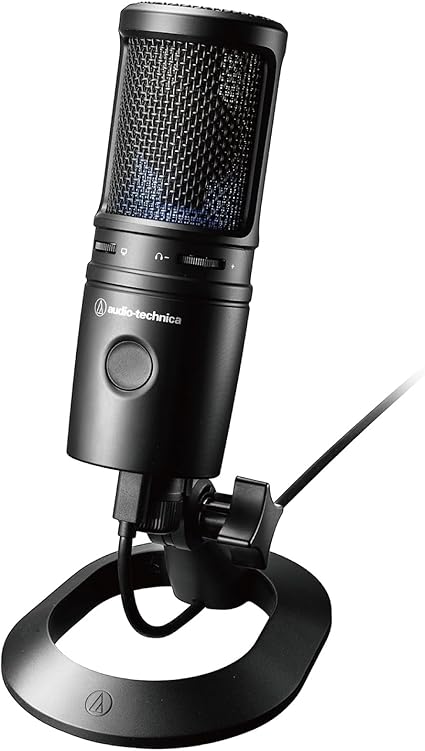 オーディオテクニカ AT2020USB-X USB PC マイク コンデンサーマイク ミュートボタン付き 音量調整 イヤホン出力 USB-Type-C ドライバー不要 ゲーミングマイク 配信用マイク 宅録 Windows MAC PS4 PS5 国内正規品