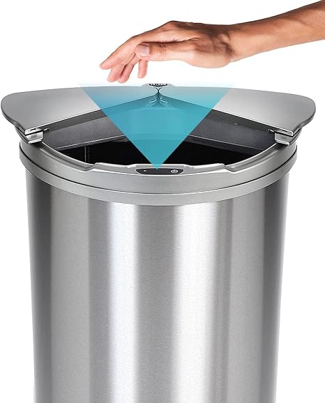 自動ゴミ箱 JOBSON (ジョブソン) 【 賢いゴミ箱(R) 】 47L ( 45リットル ) 特許技術 自動 センサー おしゃれ シルバー