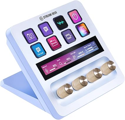 【Amazon.co.jp限定】Elgato Stream Deck + White, オーディオミキサー, コンテンツクリエイターのためのライブ制作とスタジオコントローラー, ストリーミング, 配信, ゲーミング, カスタム可能なタッチストリップとダイヤルおよびLCDキー搭載, Mac/PC対応