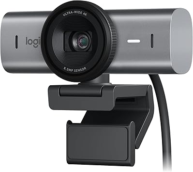 ロジクール ウェブカメラ MX BRIO 700 C1100GR 4K Webカメラ usbカメラ 自動光補正 プライバシーシャッター USB Type-C ノイズ軽減ステレオマイク Sony Starvis センサー搭載 パソコン カメラ マイク PC Windows Mac Chrome C1100 グラファイト 国内正規品