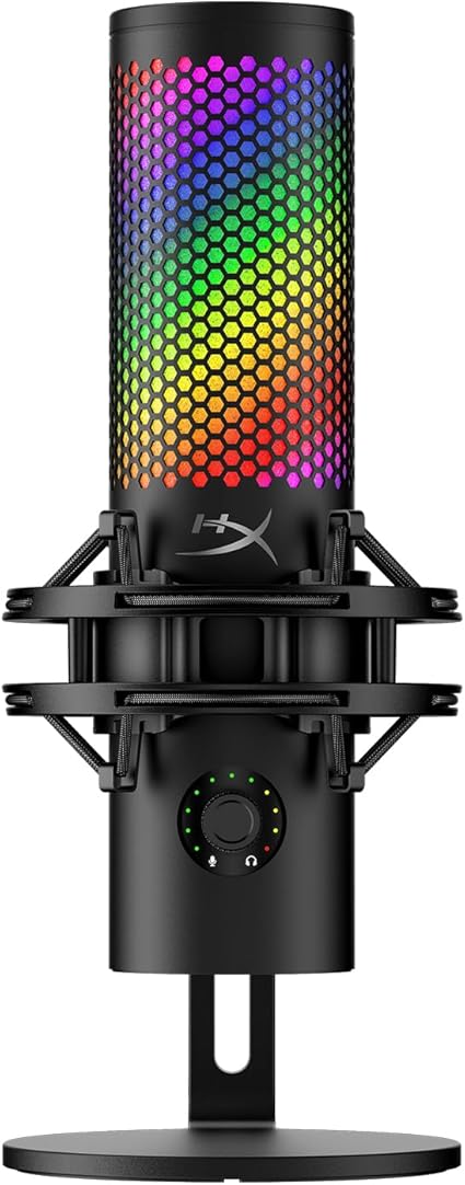 HyperX QuadCast 2 S コンデンサーマイク USBマイク RGBライティング ブラック テレワーク/ストリーマー/コンテンツクリエーター/ゲーマー向け PC Mac メーカー保証2年間 9A273AA