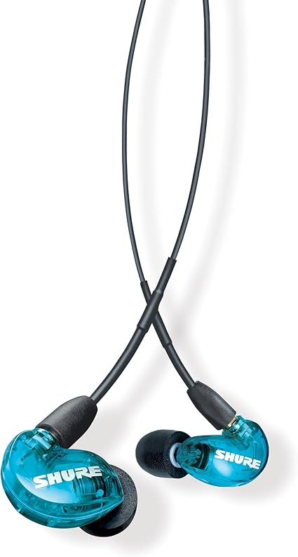 【VGP 殿堂入り金賞】SHURE シュア イヤホン 有線 SE215 SPE-A ブルー 高遮音性 ノイズキャンセリング ゲーム ゲーミング スペシャルエディション カナル型 ワイヤレス変換可(別売) MMCX リケーブル プロ仕様 低音強化 配信 音楽 オーディオリスニング レコーディング 録音 楽器 在宅勤務 リモートワーク ケーブル長116 cm 【国内正規品/メーカー保証2年】
