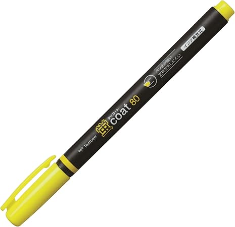 トンボ鉛筆 蛍光ペン 蛍コート80 黄色 (強いペン先! ポリマーコート芯) シングルタイプ 10本 WA-SC91-10P