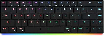 Mistel ミステル AIRONE キーボード 有線 英語US配列 68キー 65%レイアウト (本体色：ブラック/スイッチ：クリック) MD68-CUSBLBRA1