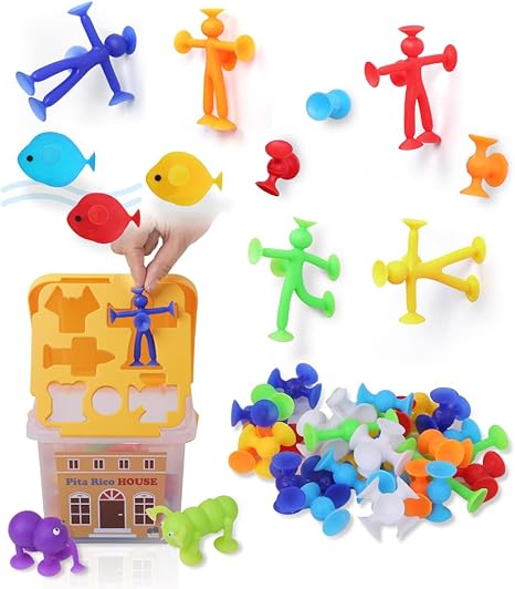 グッドトイ2025受賞 ピタリコ (Pita-Rico) 壁も使える新感覚知育ブロック (1歳～ / 幼児/赤ちゃん) 知育玩具 ブロック スクイーズ (お風呂/おもちゃ) ギフト プレゼント / 1歳 2歳 3歳 LOTUS LIFE