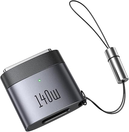 Mcdodo USB-C to Mag-safe 3 磁気変換アダプタ 140W急速充電 Mag-safe 3 コネクタ 強力な磁気吸引力 両面提示ライト付き Type-C to Mag-safe 3変換コネクタ タイプC マグセーフ3変換アダプタ MacBook Pro（M3/M2/M1 チップ）、MacBook Air（M3/M2 チップ）など対応