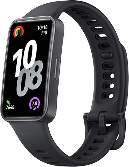 HUAWEI Band 10 スマートウォッチ 快適な付け心地 情緒モニタリング 24時間睡眠管理 14日間持続バッテリー 急速充電 LINE通知 睡眠時呼吸乱れ検知 薄型軽量 カスタマイズ可能な情報表示 フルオロエラストマーベルト iOS/Android対応 ブラック