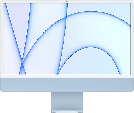 2021 Apple iMac (24インチPro, 8コアCPUと8コアGPUを搭載したApple M1チップ, 8GB RAM, 256GB) - ブルー